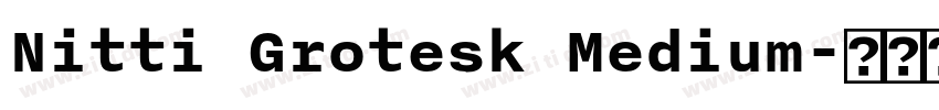 Nitti Grotesk Medium字体转换